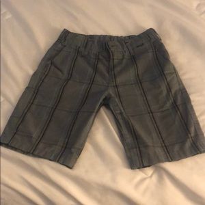 Grey plaid Boys Hurley shorts, sz 10
